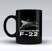 Thumbnail for The Lockheed Martin F22 Designed Black Mugs
