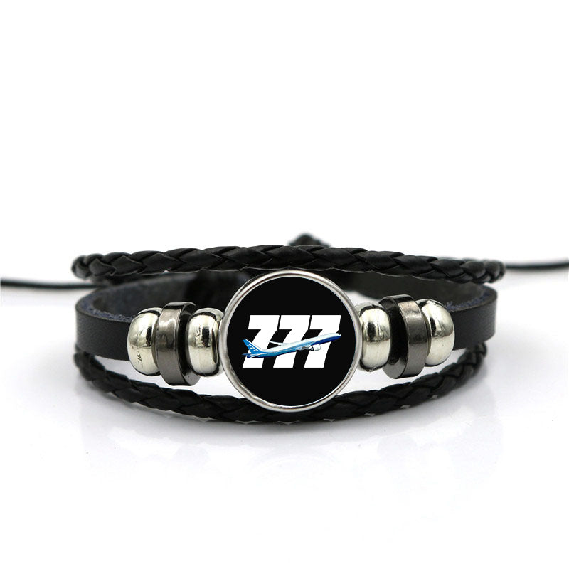 Super Boeing 777 Designed Leather Bracelets
