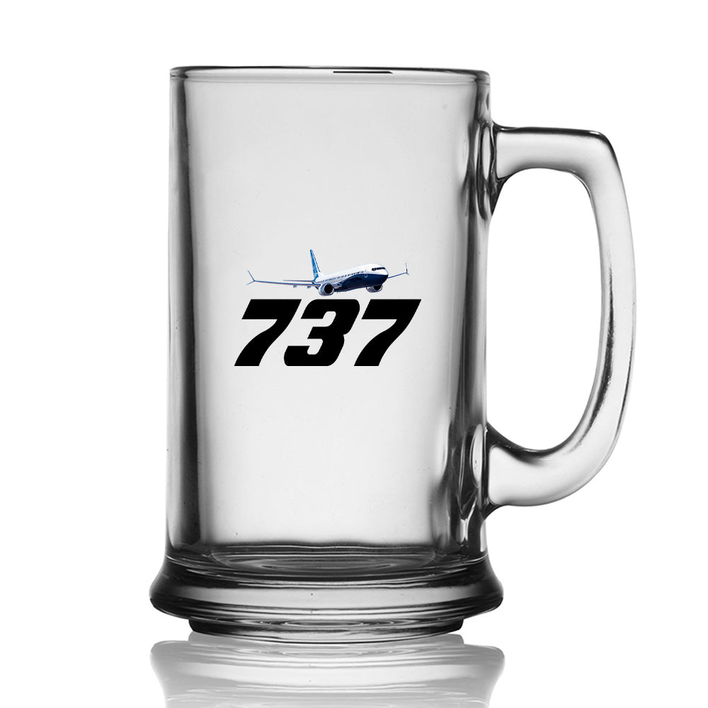 Super Boeing 737-800 Designed Beer Glass with Holder