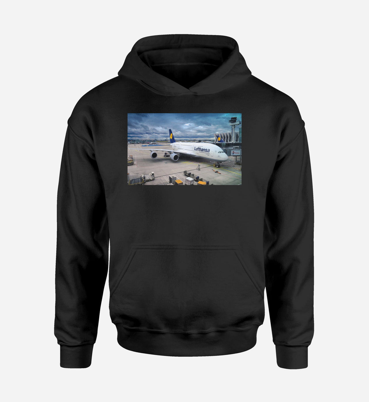 Lufthansa's A380 At The Gate Designed Hoodies