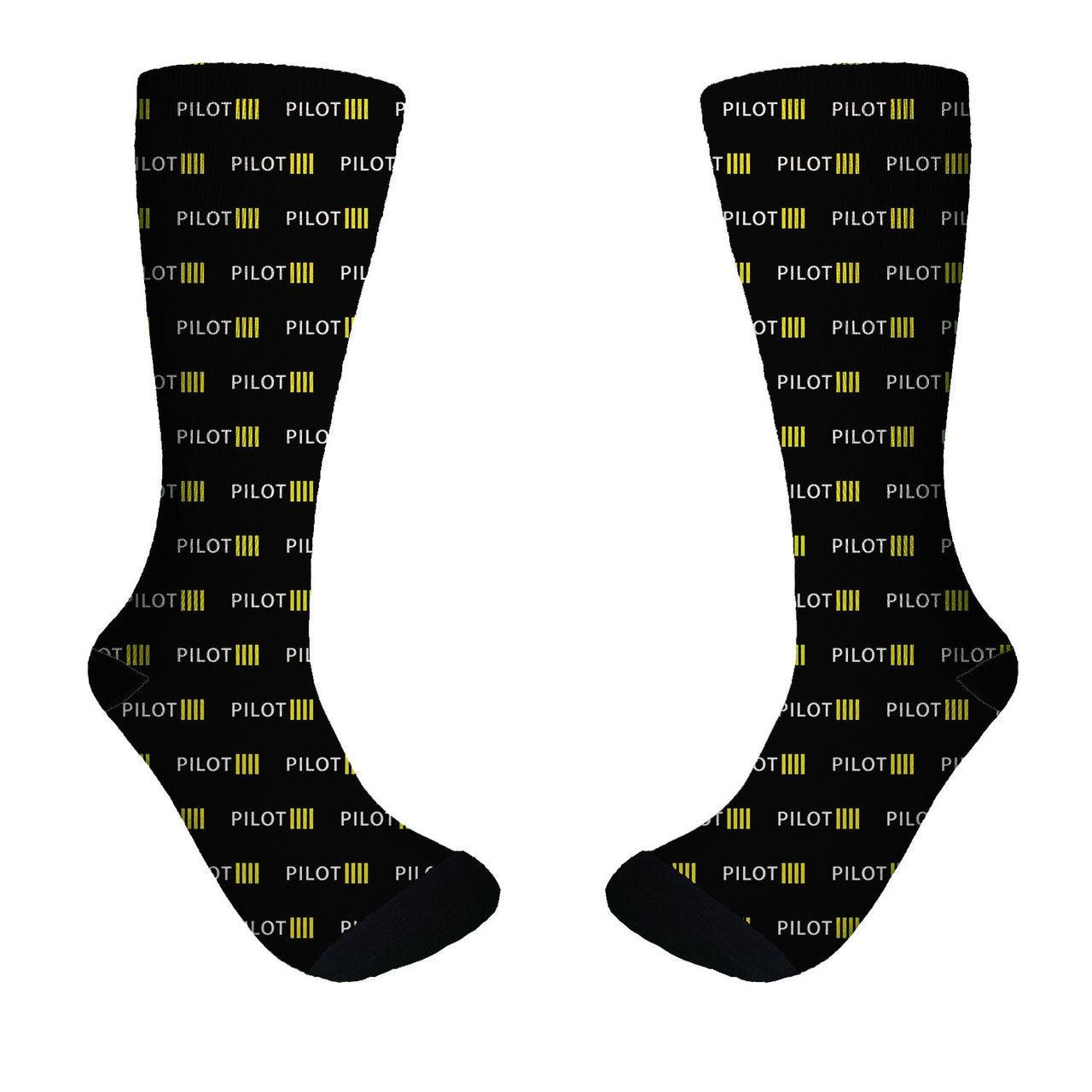 Pilot & Stripes (4 Lines) Designed Socks
