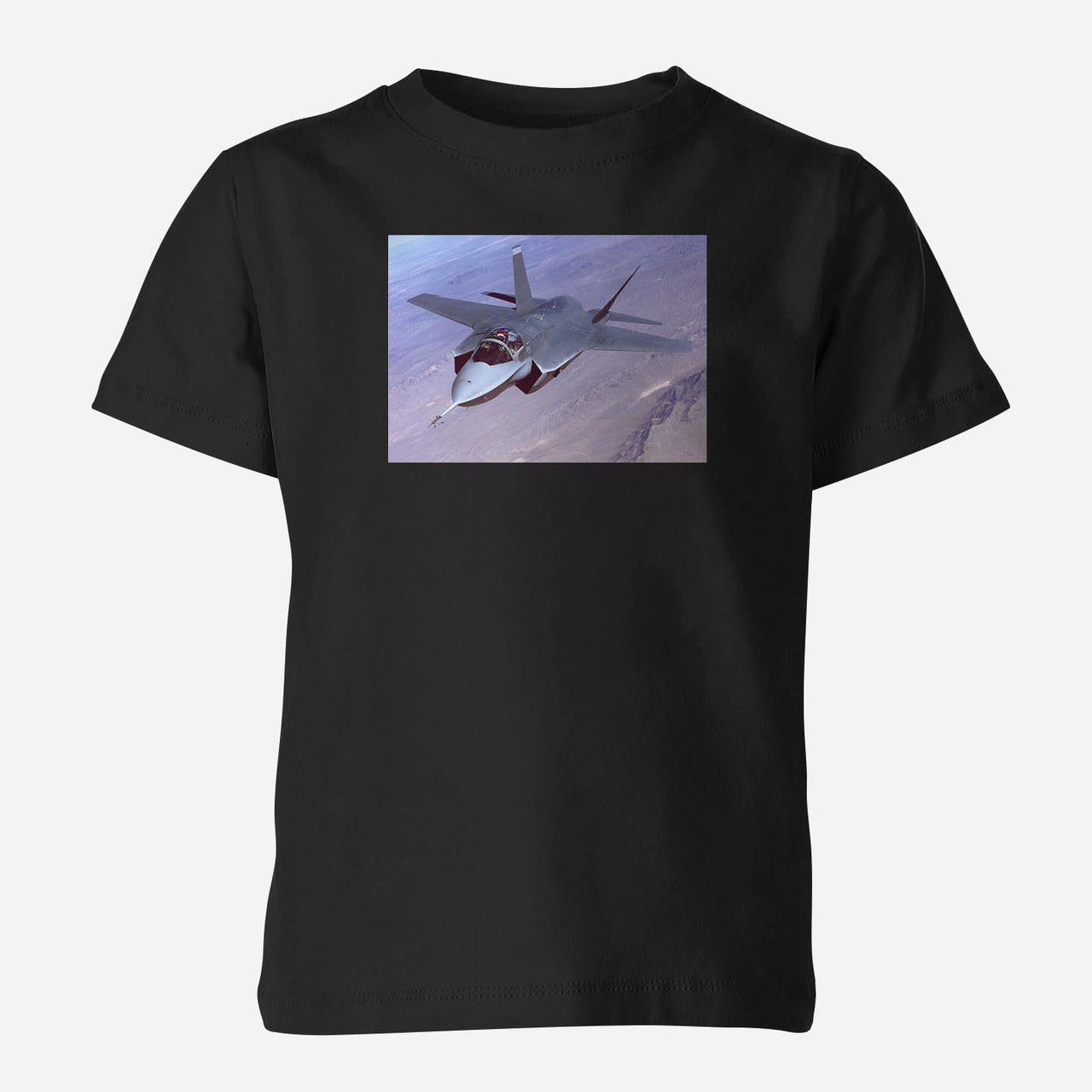 Fighting Falcon F35 Captured in the Air Designed Children T-Shirts