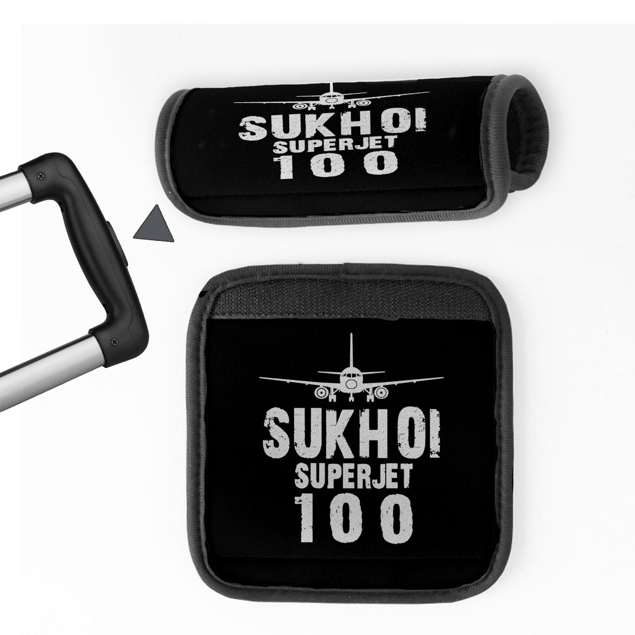 Sukhoi Superjet 100 & Plane Designed Neoprene Luggage Handle Covers