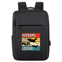 Thumbnail for Husband & Dad & Pilot & Legend Designed Super Travel Bags
