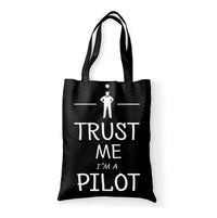 Thumbnail for Trust Me I'm a Pilot Designed Tote Bags