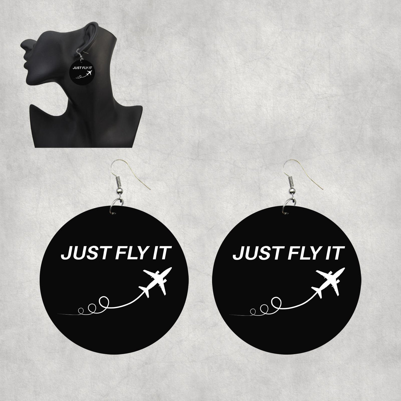 Just Fly It Designed Wooden Drop Earrings