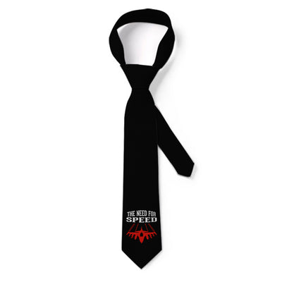 The Need For Speed aviation design on premium silk blend tie.