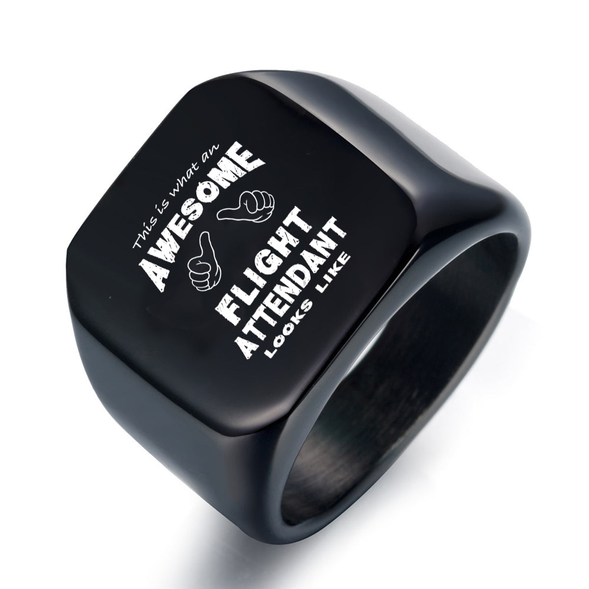 Flight Attendant Designed Men Rings