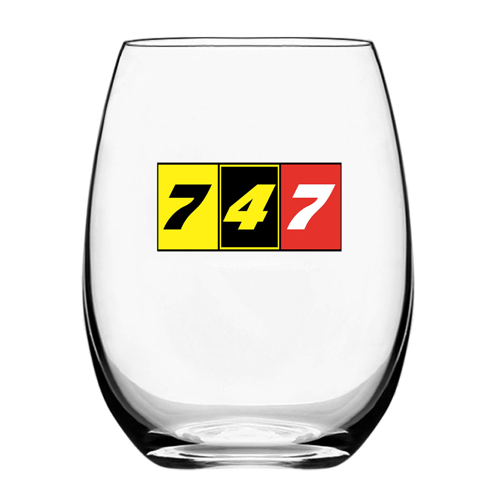Flat Colourful 747 Designed Water & Drink Glasses