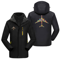 Thumbnail for Colourful Airplane Designed Thick Skiing Jackets