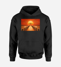 Thumbnail for Airbus A380 Towards Sunset Designed Hoodies