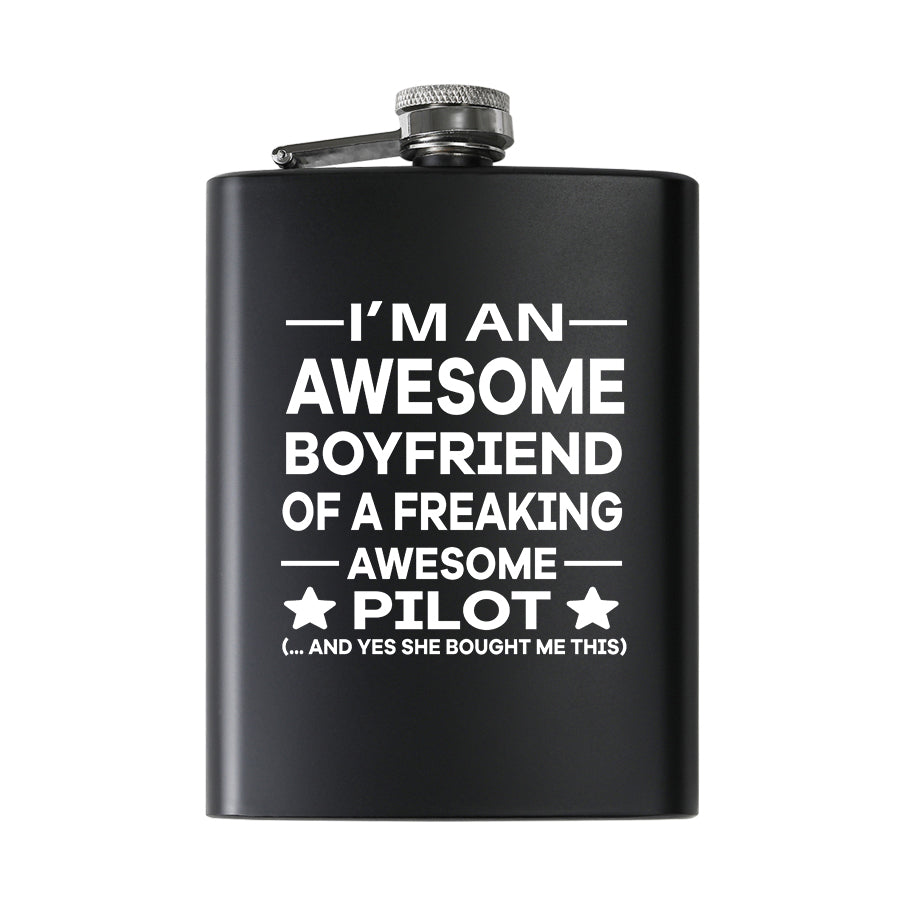 I am an Awesome Boyfriend Designed Stainless Steel Hip Flasks