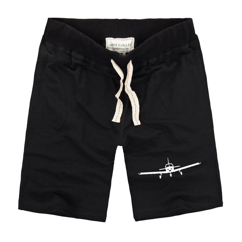 Piper PA28 Silhouette Plane Designed Cotton Shorts