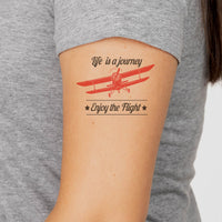 Thumbnail for Life is a journey Enjoy the Flight Designed Tattoes