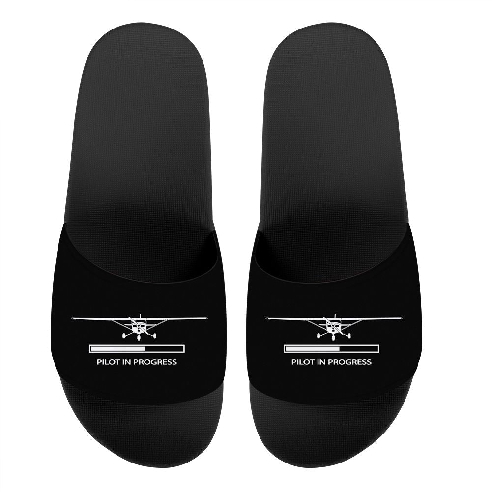 Pilot In Progress (Cessna) Designed Sport Slippers