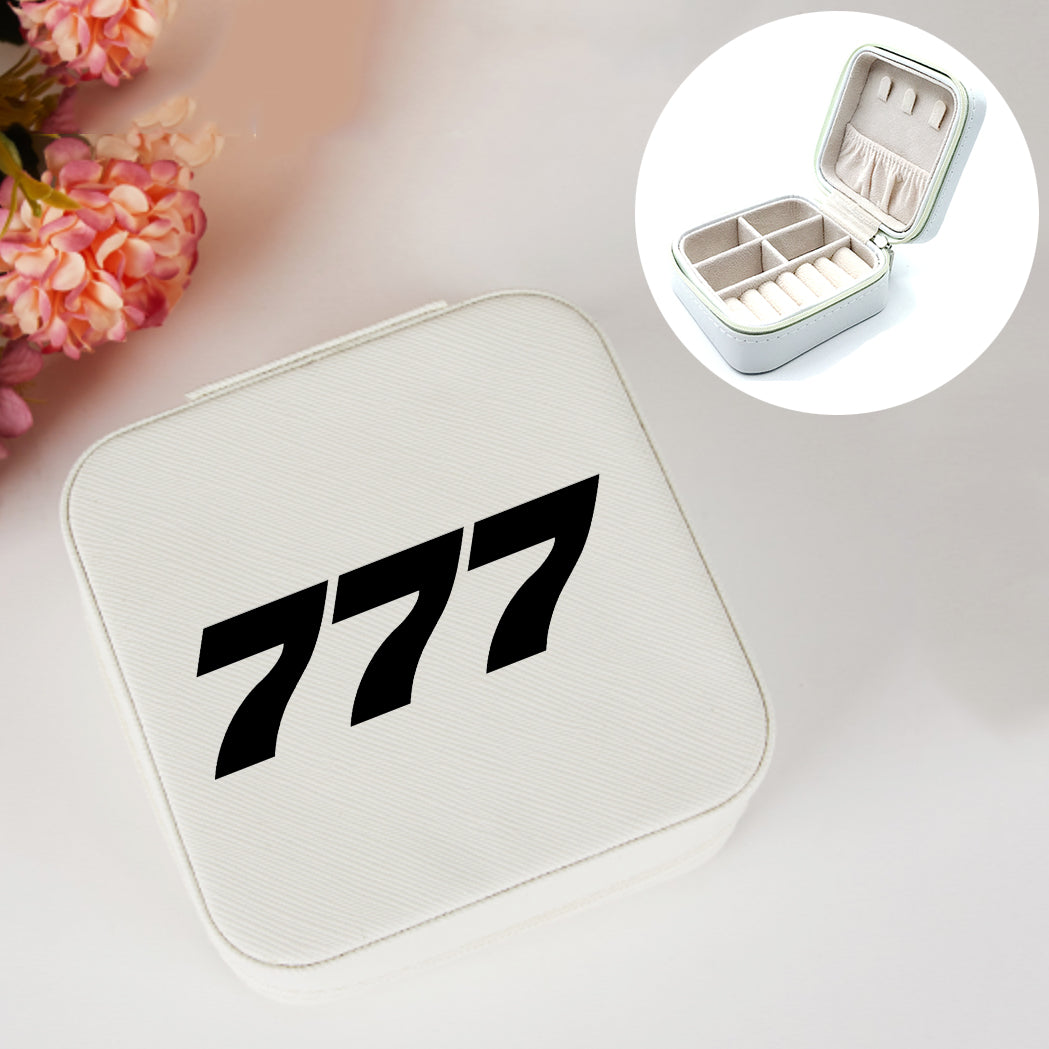 777 Flat Text Designed Leather Jewelry Boxes