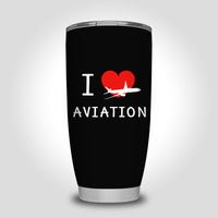 Thumbnail for I Love Aviation Designed Tumbler Travel Mugs