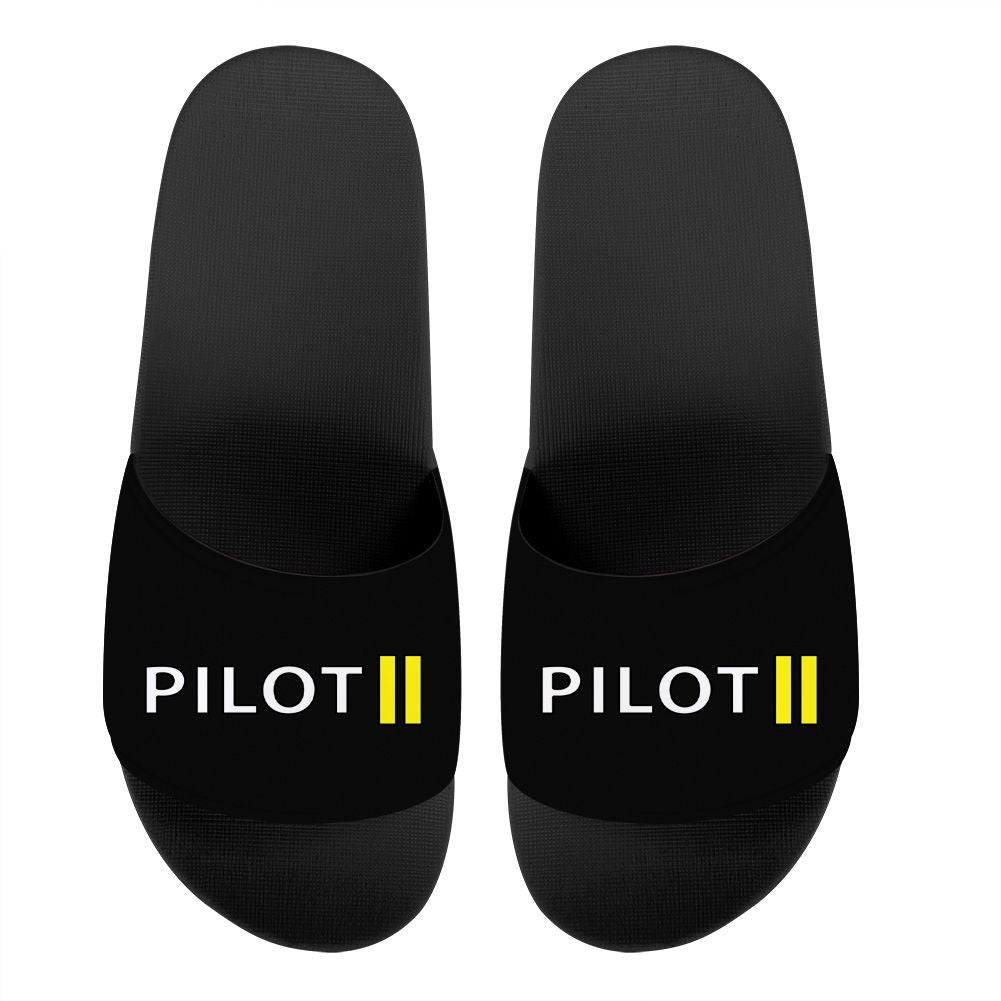 Pilot & Stripes (2 Lines) Designed Sport Slippers