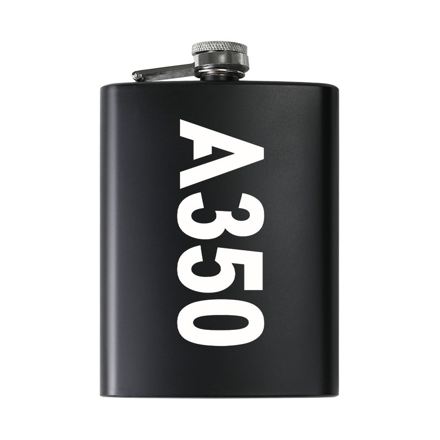 A350 Text Designed Stainless Steel Hip Flasks