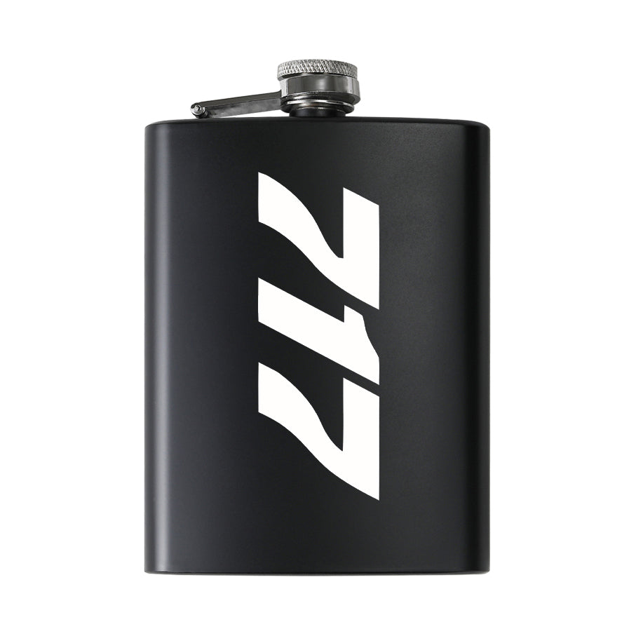 Boeing 717 Text Designed Stainless Steel Hip Flasks