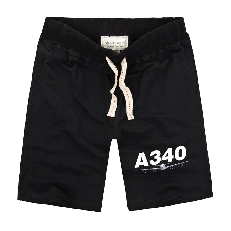 Super Airbus A340 Designed Cotton Shorts