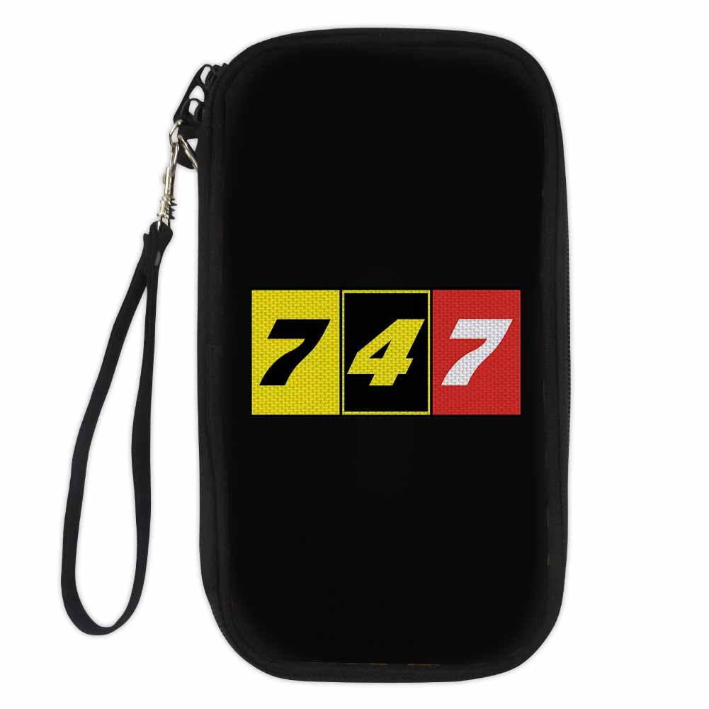 Flat Colourful 747 Designed Travel Cases & Wallets