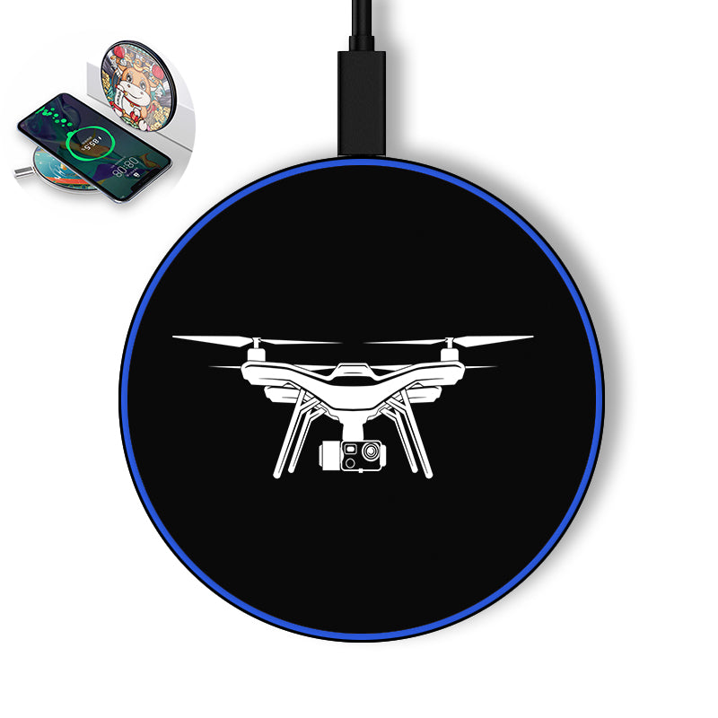 Drone Silhouette Designed Wireless Chargers