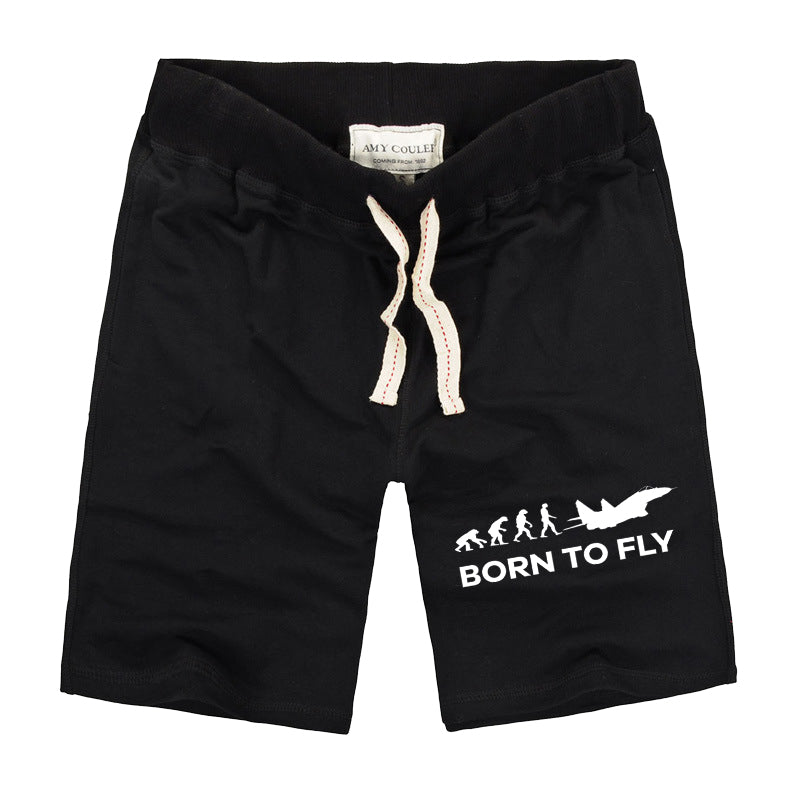 Born To Fly Military Designed Cotton Shorts