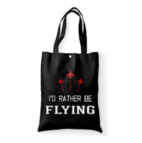 Thumbnail for I'D Rather Be Flying Designed Tote Bags