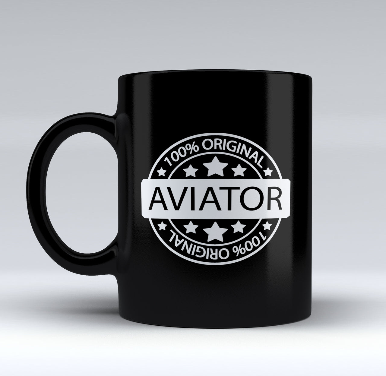 100 Original Aviator Designed Black Mugs