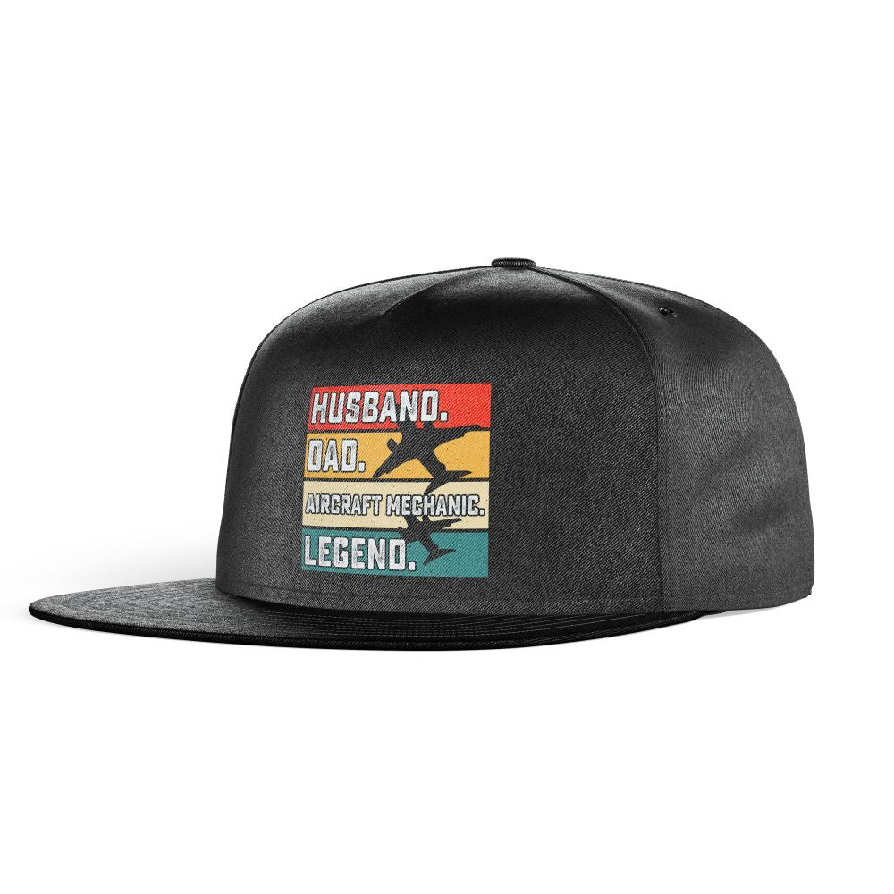 Husband & Dad & Aircraft Mechanic & Legend Designed Snapback Caps & Hats