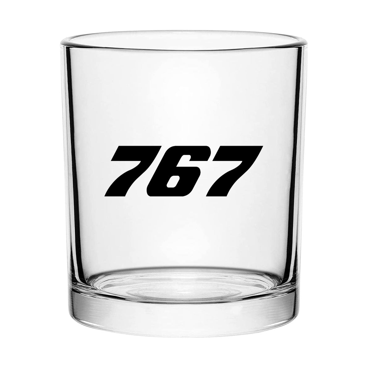767 Flat Text Designed Special Whiskey Glasses