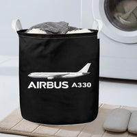 Thumbnail for The Airbus A330 aviation design on durable fabric with reinforced handles laundry basket.