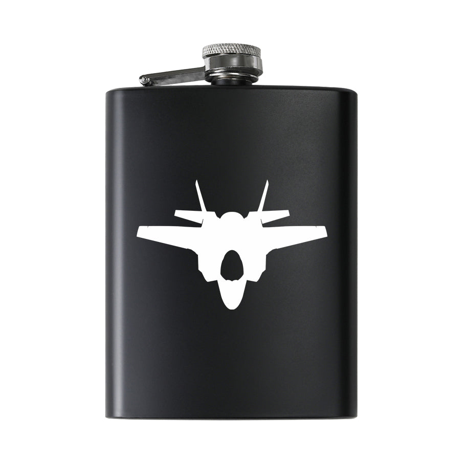 Fighter Jet 35 Silhouette Designed Stainless Steel Hip Flasks