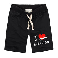 Thumbnail for I Love Aviation Designed Cotton Shorts