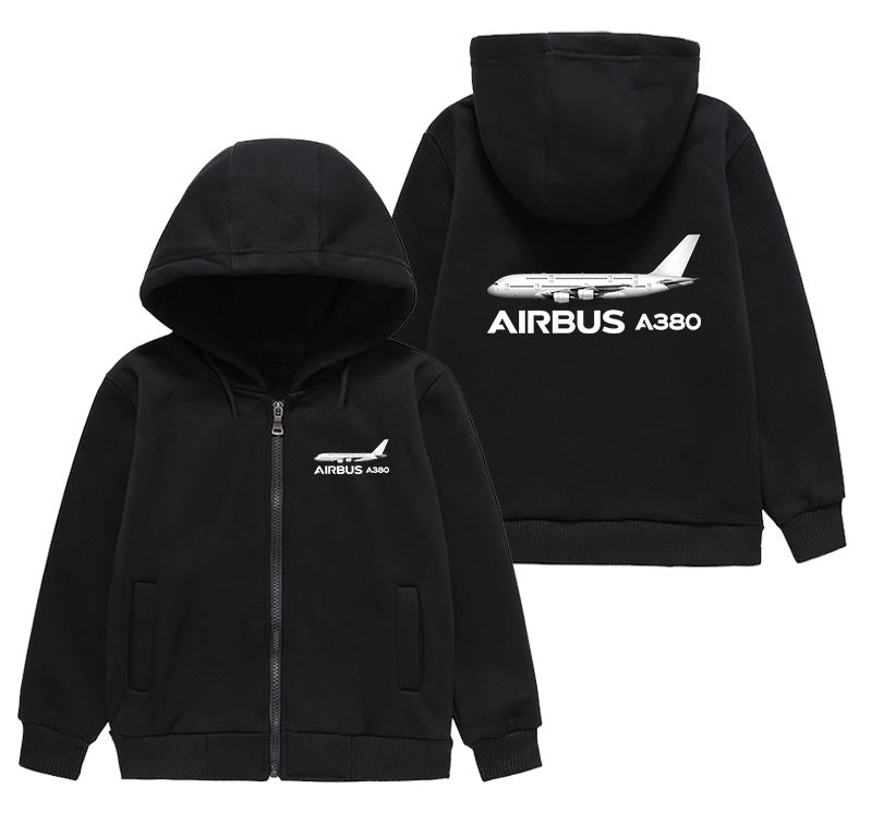 The Airbus A380 Designed "CHILDREN" Zipped Hoodies