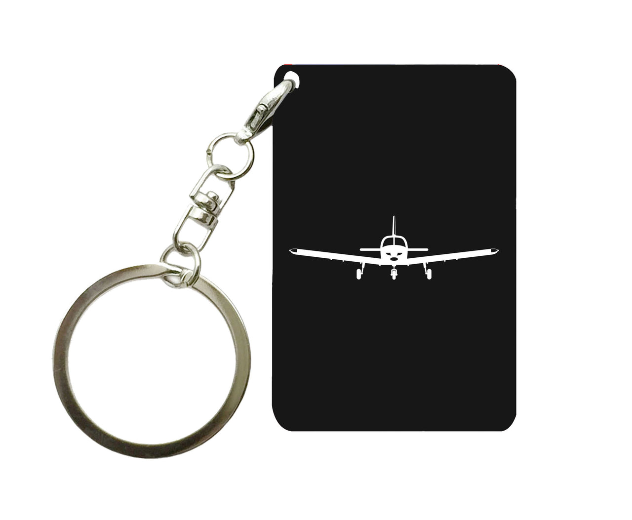 Piper PA28 Silhouette Plane Designed Key Chains