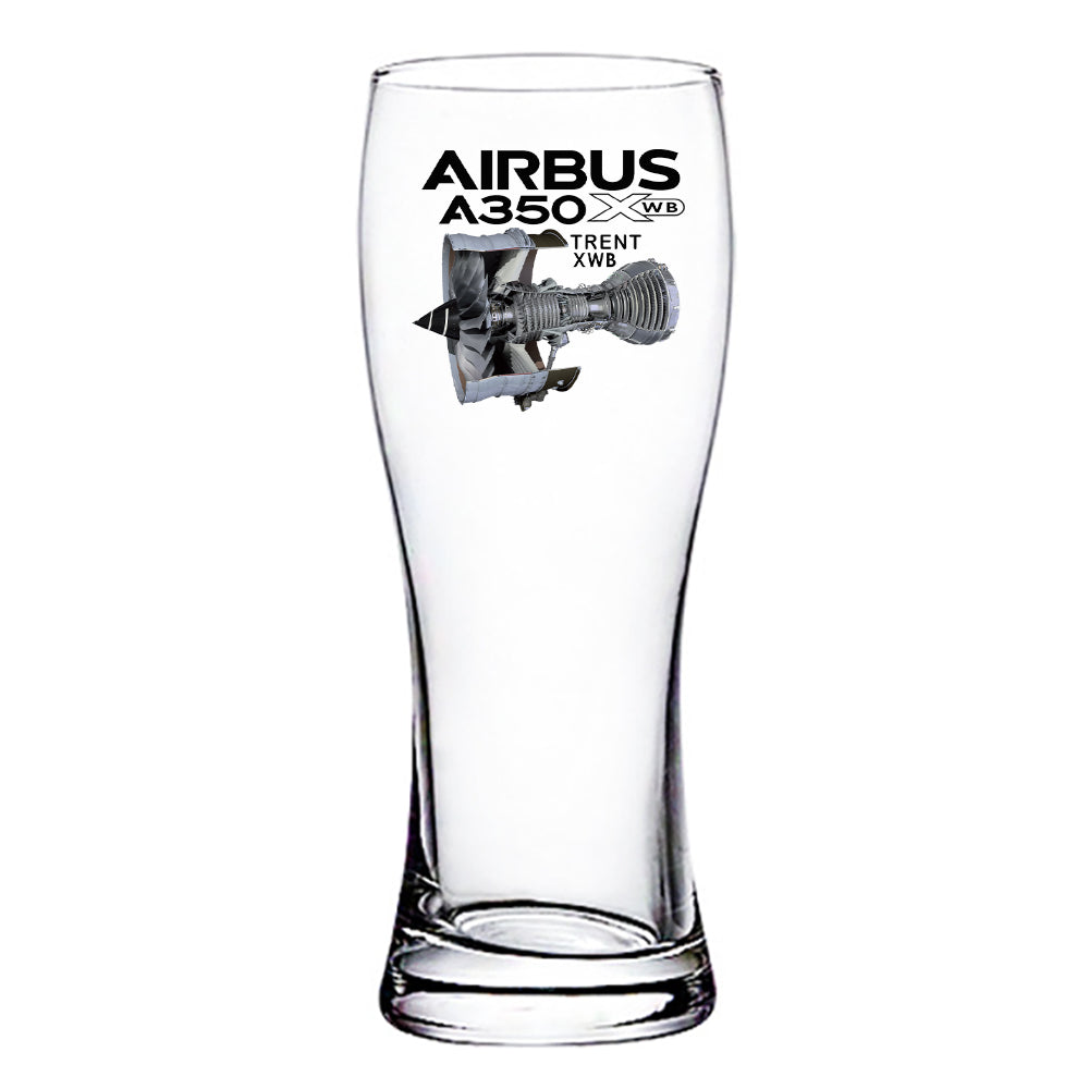 Airbus A350 & Trent Wxb Engine Designed Pilsner Beer Glasses