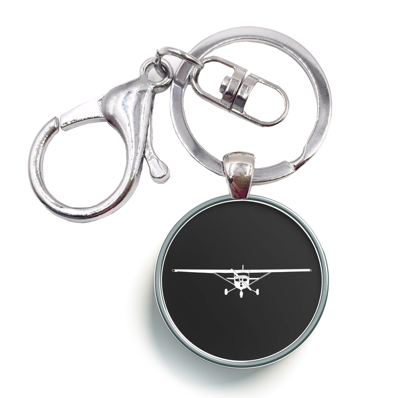 Cessna 172 Silhouette Designed Circle Key Chains