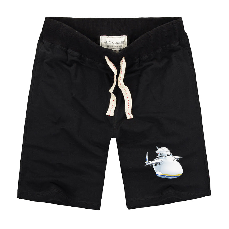 Antonov 225 And Buran Designed Cotton Shorts