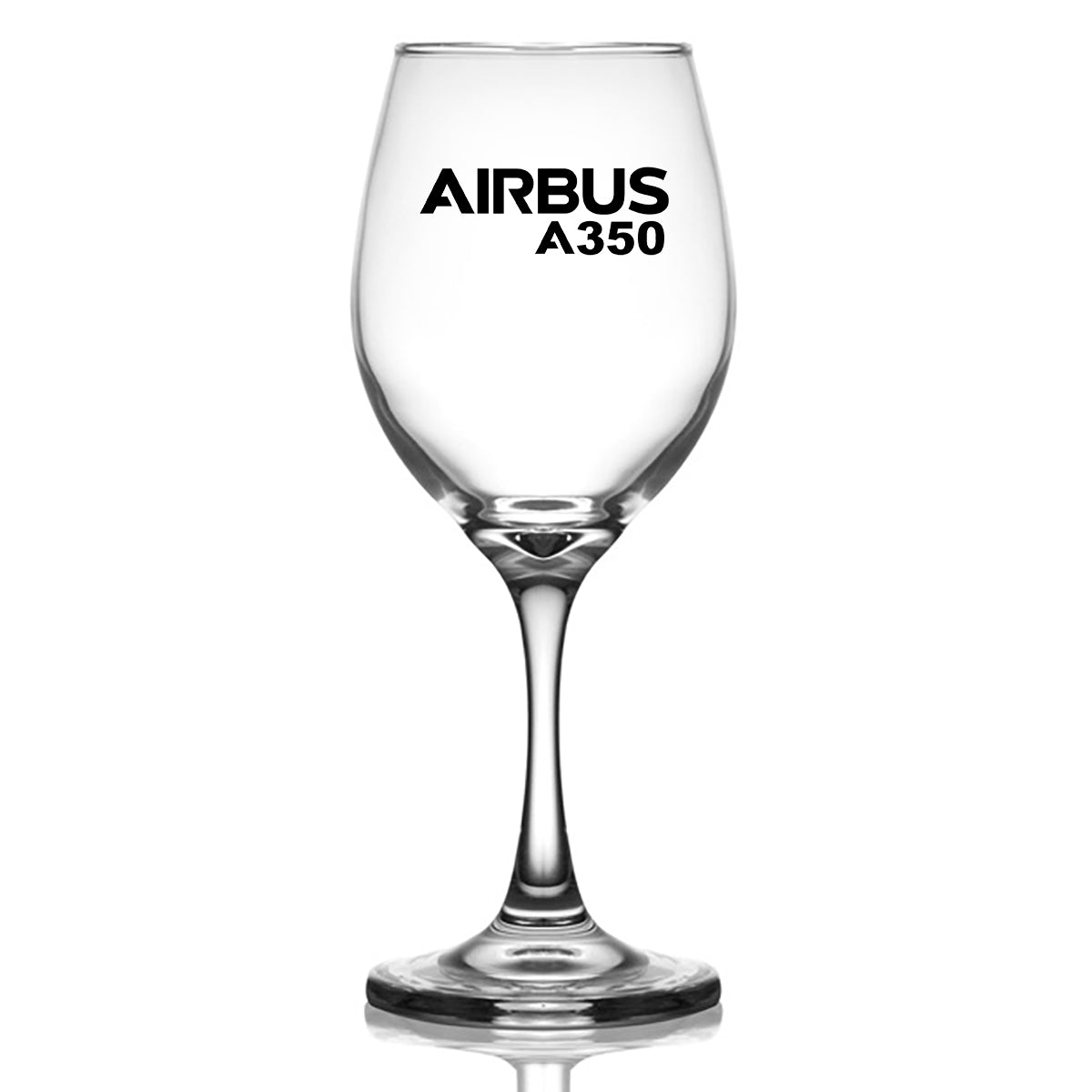 Airbus A350 & Text Designed Wine Glasses
