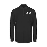 Thumbnail for ATR & Text Designed Long Sleeve Polo T-Shirts