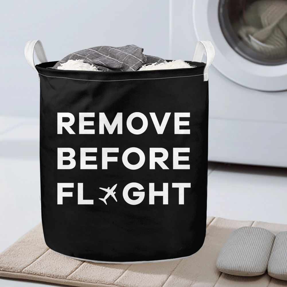 Remove Before Flight Designed Laundry Baskets