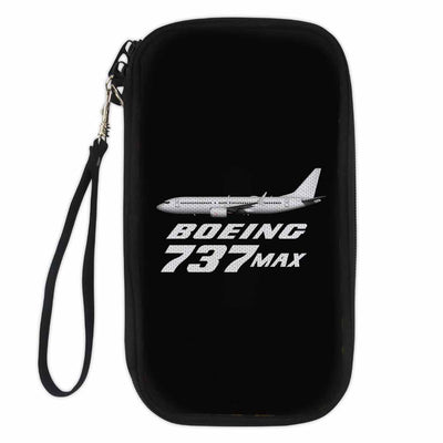 The Boeing 737Max Travel Cases & aviation design on travel case wallet for travel documents.
