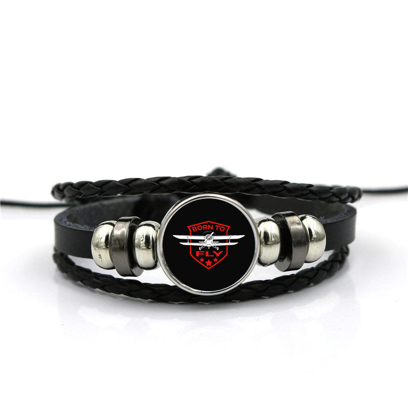 Born To Fly Designed Designed Leather Bracelets