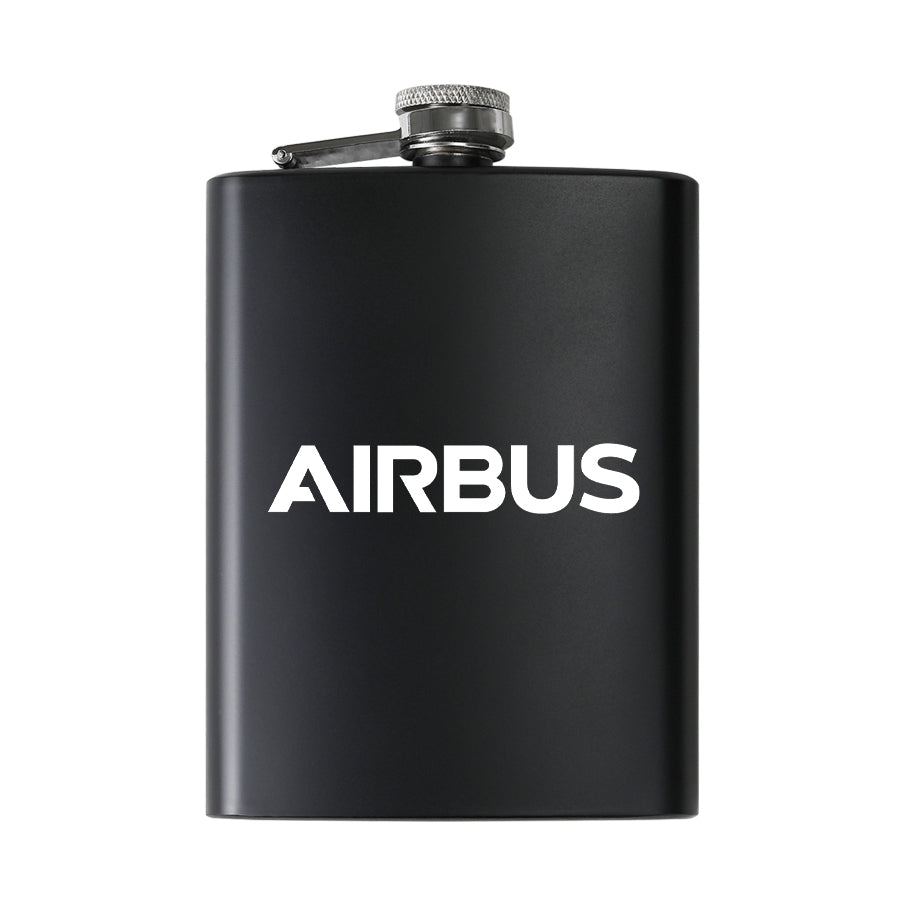 Airbus & Text Designed Stainless Steel Hip Flasks
