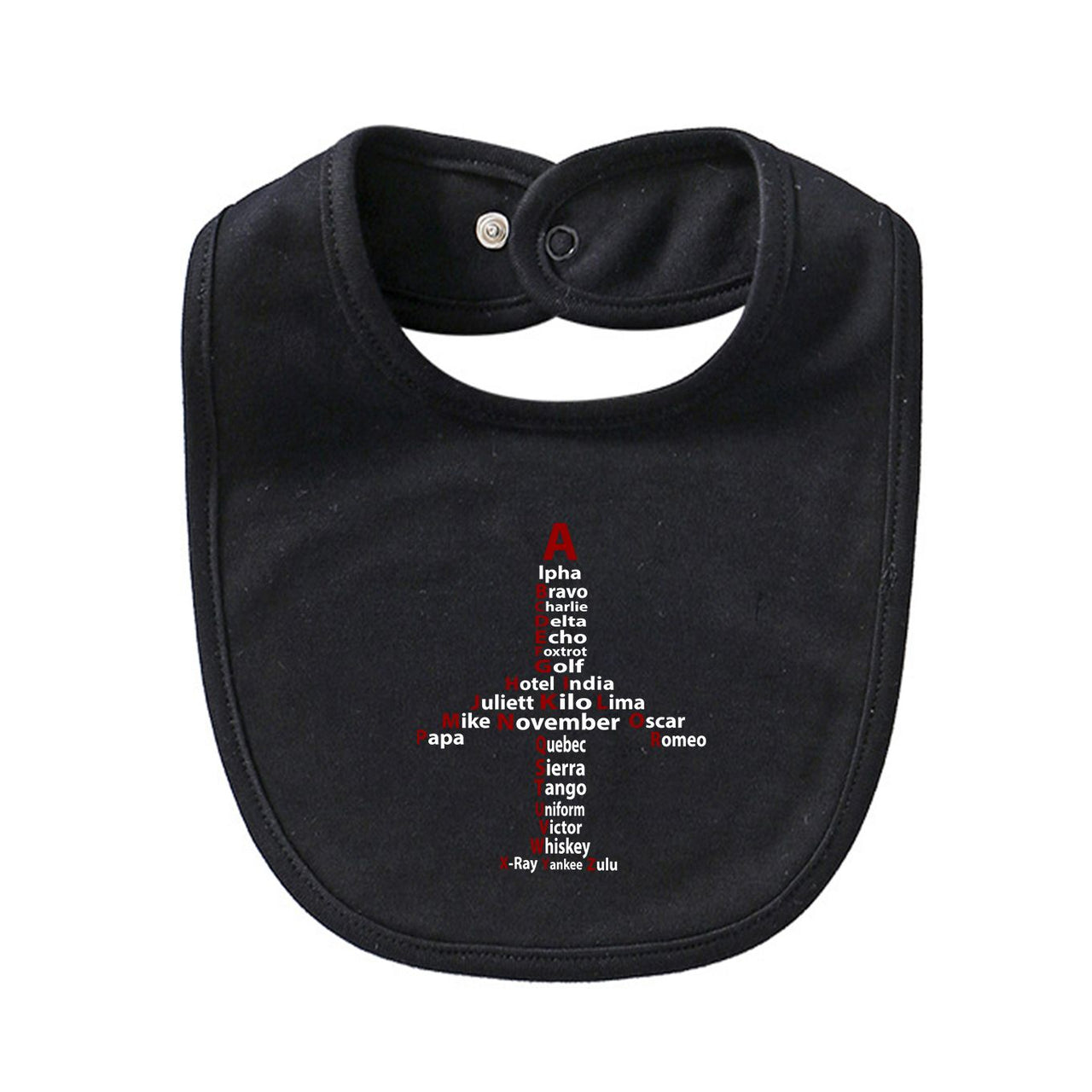 Airplane Shape Aviation Alphabet Designed Baby Saliva & Feeding Towels