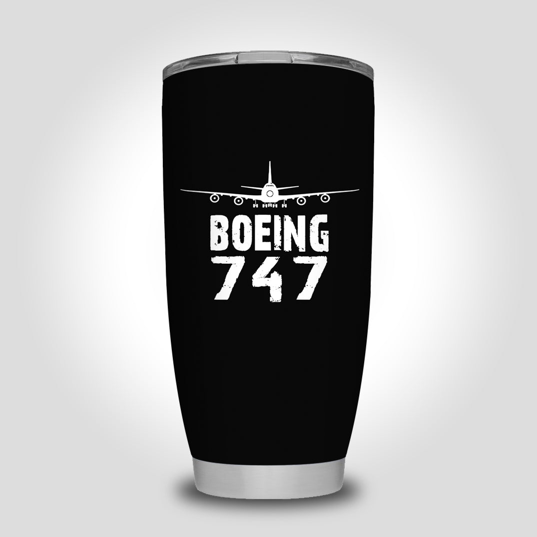 Boeing 747 & Plane Designed Tumbler Travel Mugs