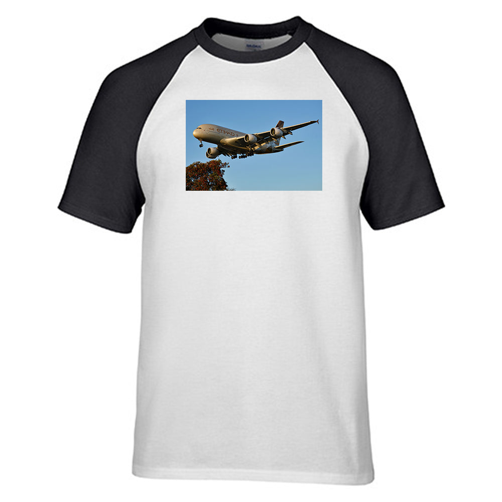 Etihad Airways A380 Designed Raglan T-Shirts