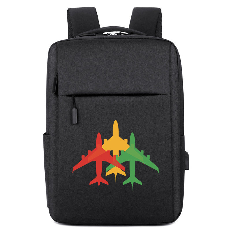 Colourful 3 Airplanes Designed Super Travel Bags